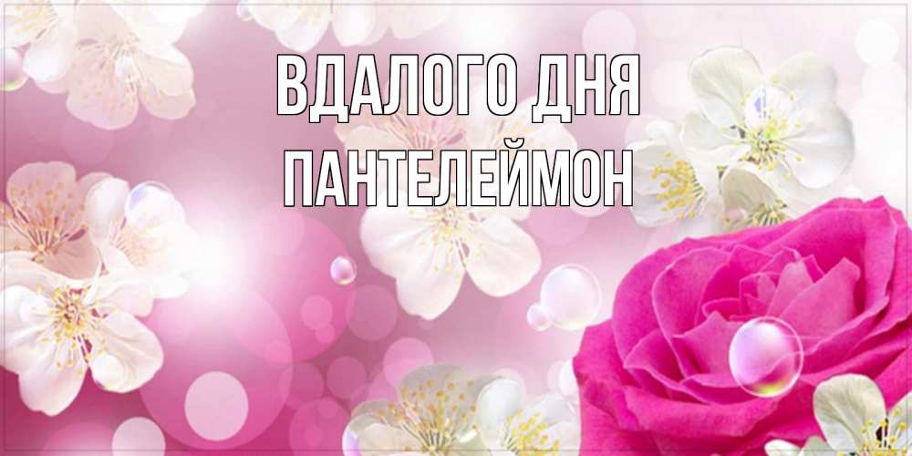 Открытка на каждый день з підписом, Пантелеймон Вдалого дня красивые цветы Прикольна листівка з побажанням онлайн скачати безкоштовно 