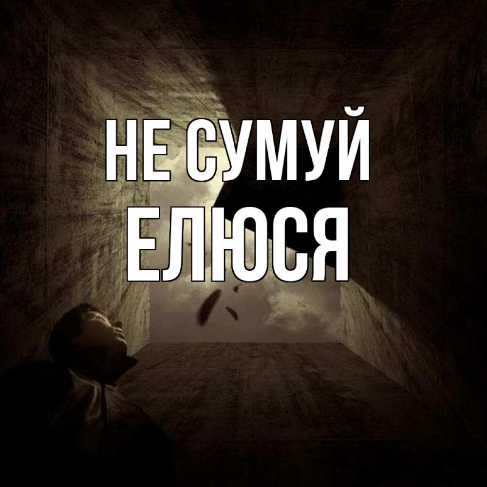 Открытка на каждый день з підписом, Елюся Не сумуй жуть Прикольна листівка з побажанням онлайн скачати безкоштовно 
