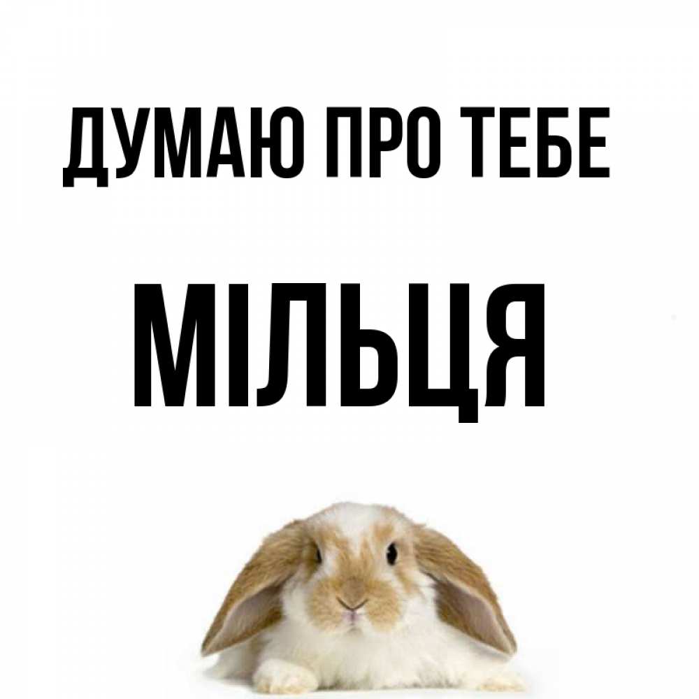 Открытка на каждый день з підписом, Мільця Думаю про тебе подписать своими руками онлайн Прикольна листівка з побажанням онлайн скачати безкоштовно 