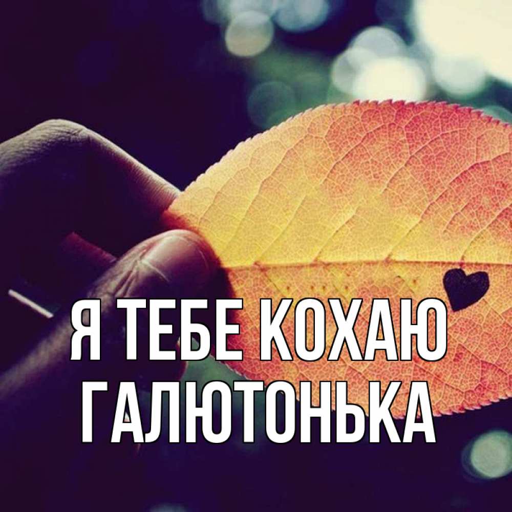 Открытка на каждый день з підписом, Галютонька Я тебе кохаю держу лист Прикольна листівка з побажанням онлайн скачати безкоштовно 