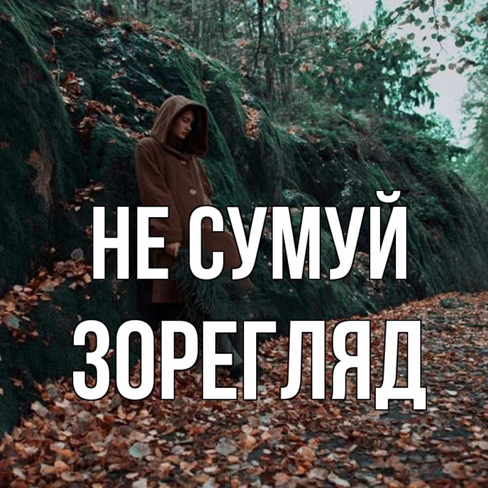 Открытка на каждый день з підписом, Зорегляд Не сумуй осенний лес Прикольна листівка з побажанням онлайн скачати безкоштовно 