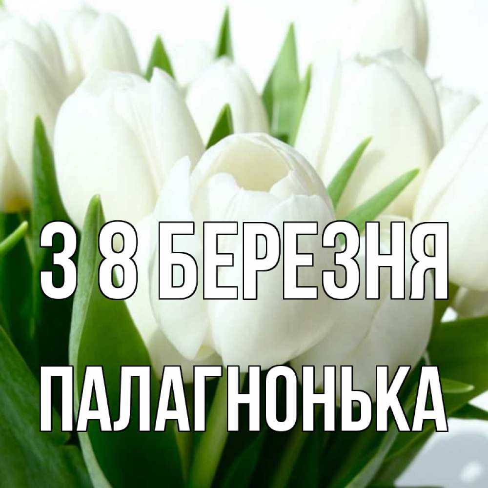 Открытка на каждый день з підписом, Палагнонька З 8 БЕРЕЗНЯ цветы Прикольна листівка з побажанням онлайн скачати безкоштовно 