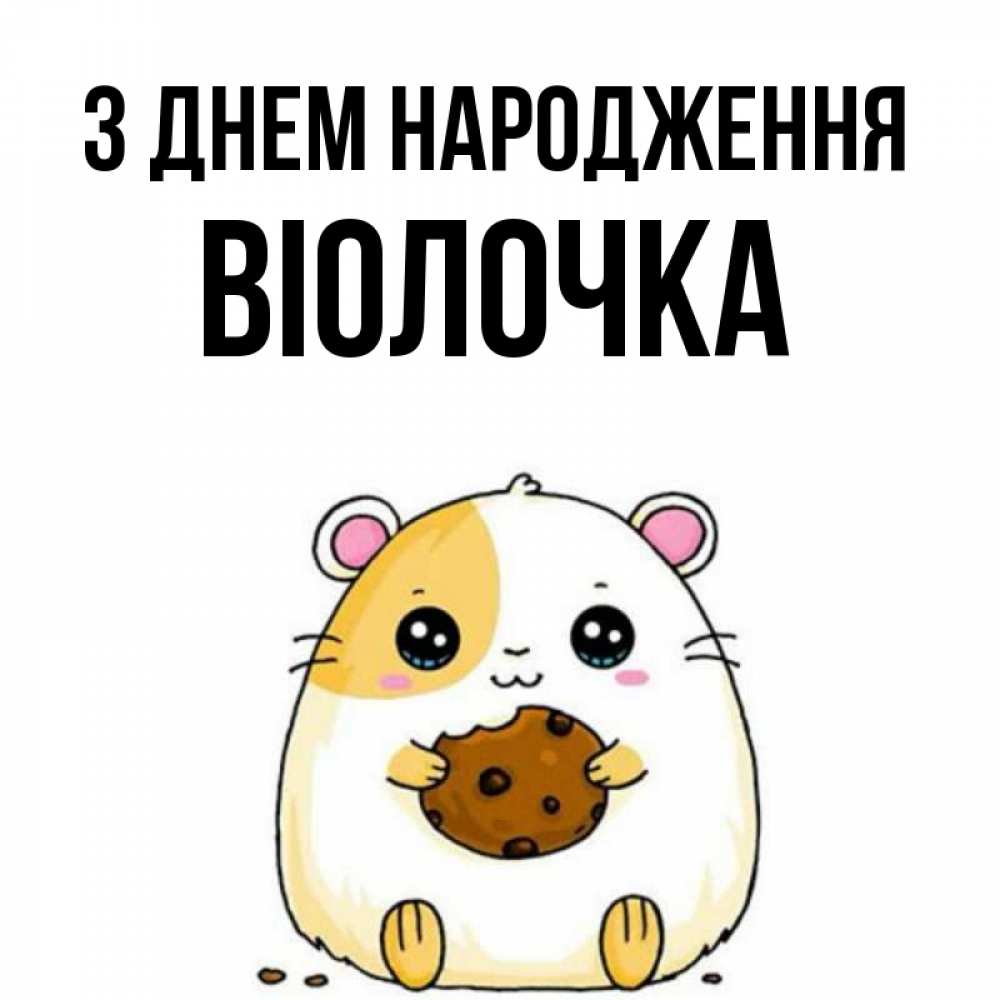 Открытка на каждый день з підписом, Віолочка З Днем народження с днюхой Прикольна листівка з побажанням онлайн скачати безкоштовно 