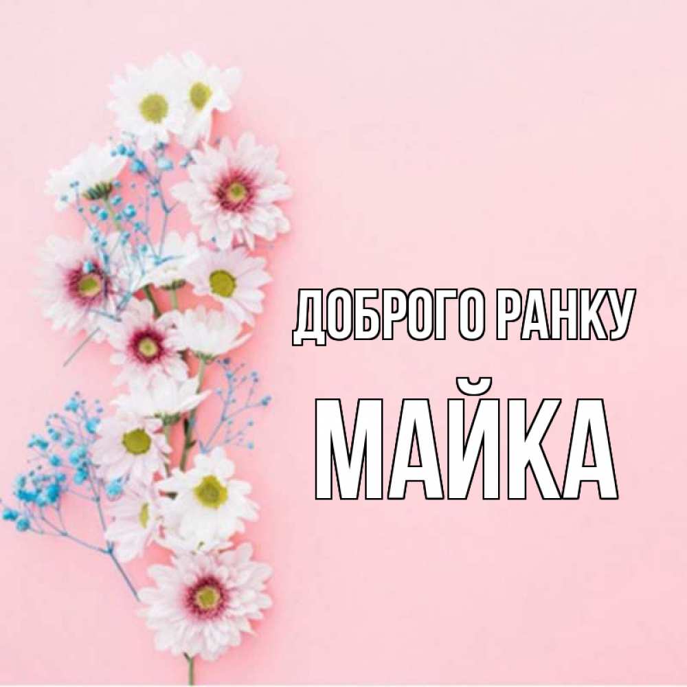 Открытка на каждый день з підписом, Майка Доброго ранку цветы с подписью Прикольна листівка з побажанням онлайн скачати безкоштовно 