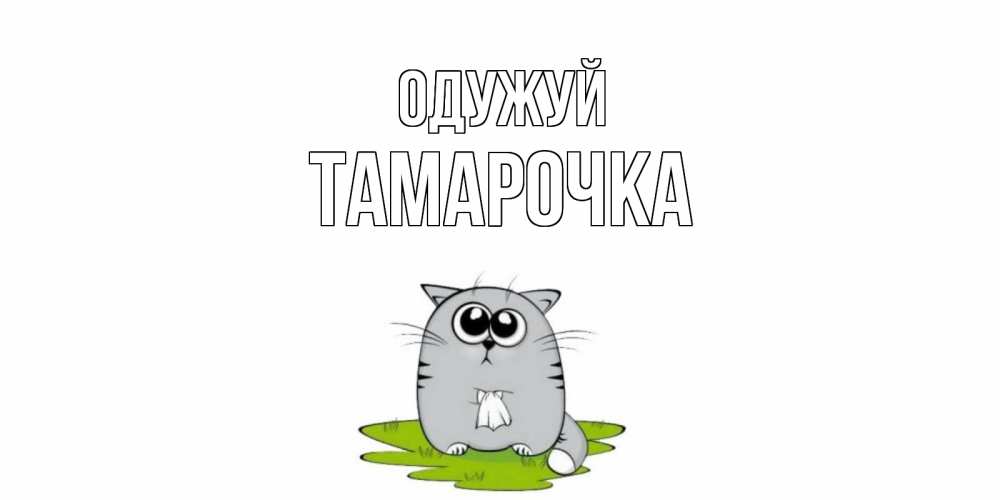 Открытка на каждый день з підписом, Тамарочка Одужуй кот и открытки про выздоровление Прикольна листівка з побажанням онлайн скачати безкоштовно 