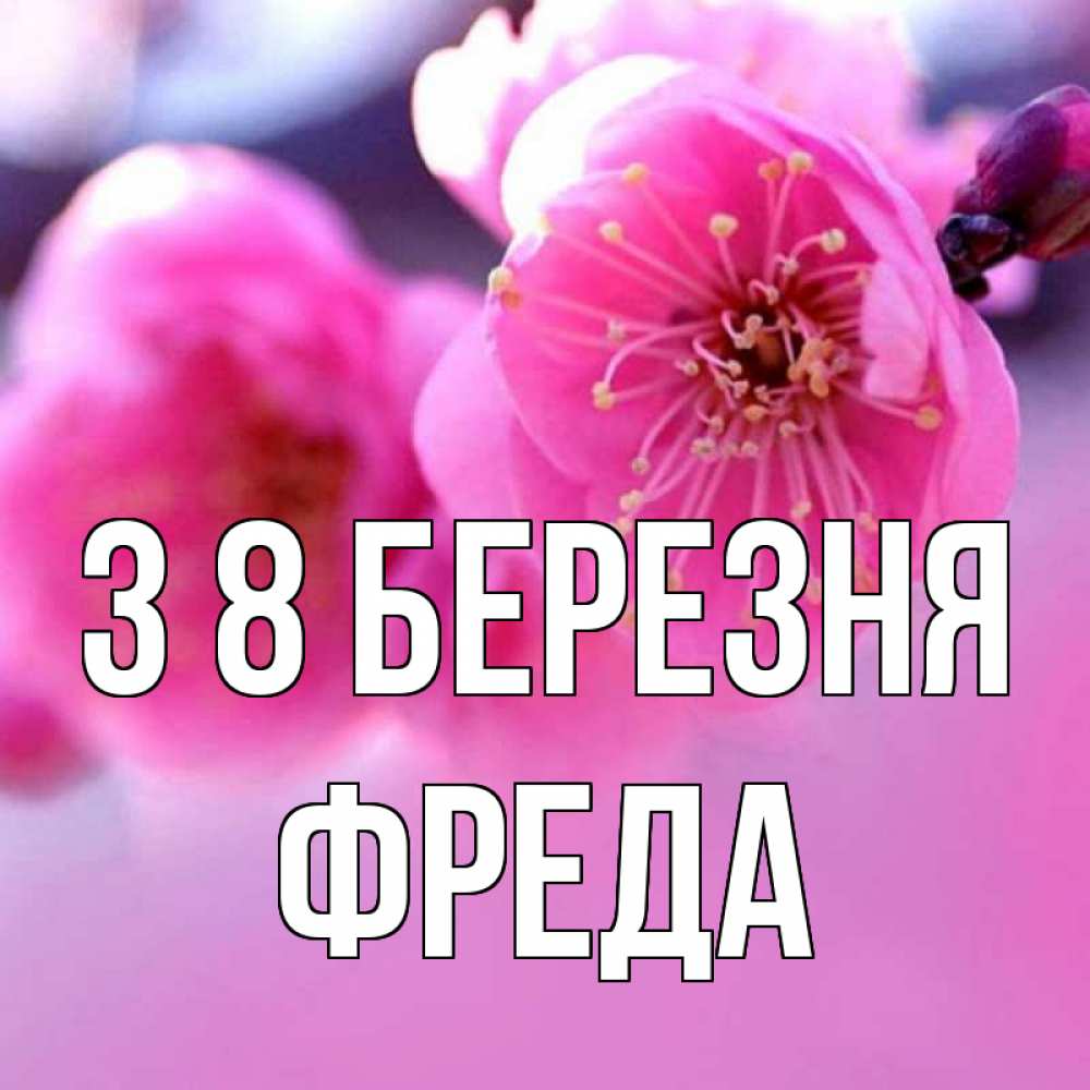 Открытка на каждый день з підписом, Фреда З 8 БЕРЕЗНЯ международный женский день Прикольна листівка з побажанням онлайн скачати безкоштовно 