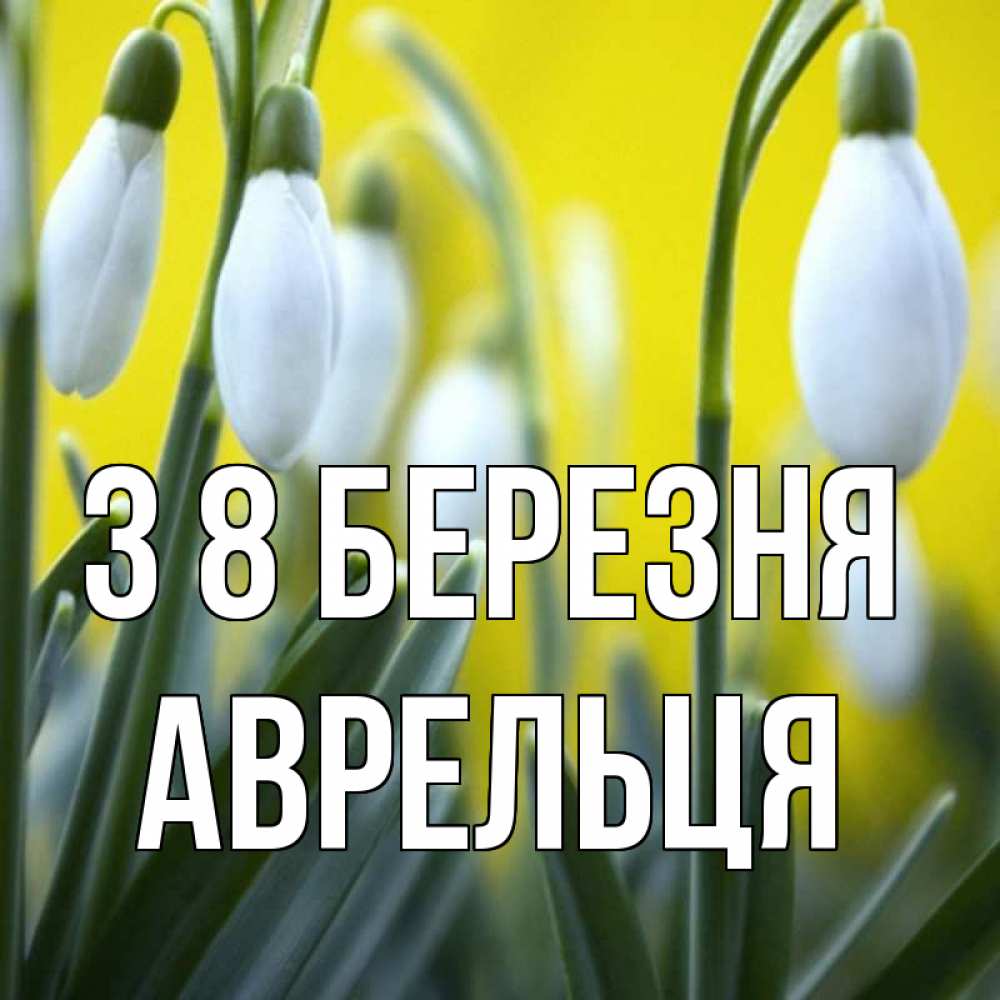 Открытка на каждый день з підписом, Аврельця З 8 БЕРЕЗНЯ весенние цветы Прикольна листівка з побажанням онлайн скачати безкоштовно 