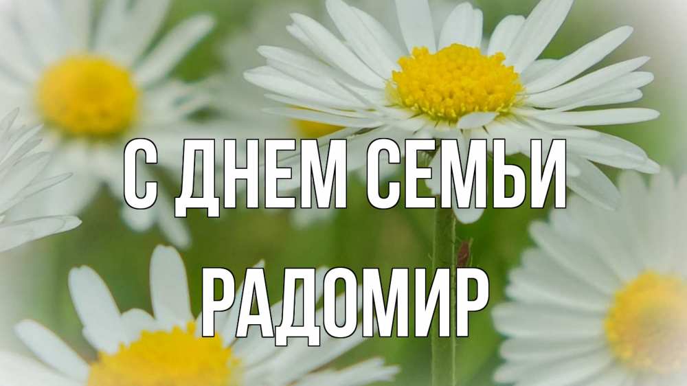 Открытка на каждый день з підписом, Радомир С днем семьи с днем семьи  1 Прикольна листівка з побажанням онлайн скачати безкоштовно 