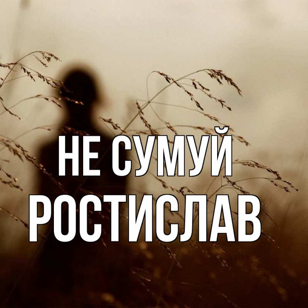 Открытка на каждый день з підписом, Ростислав Не сумуй грусть Прикольна листівка з побажанням онлайн скачати безкоштовно 