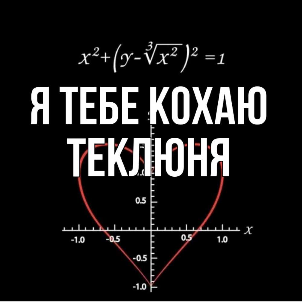 Открытка на каждый день з підписом, Теклюня Я тебе кохаю сердечная формула Прикольна листівка з побажанням онлайн скачати безкоштовно 