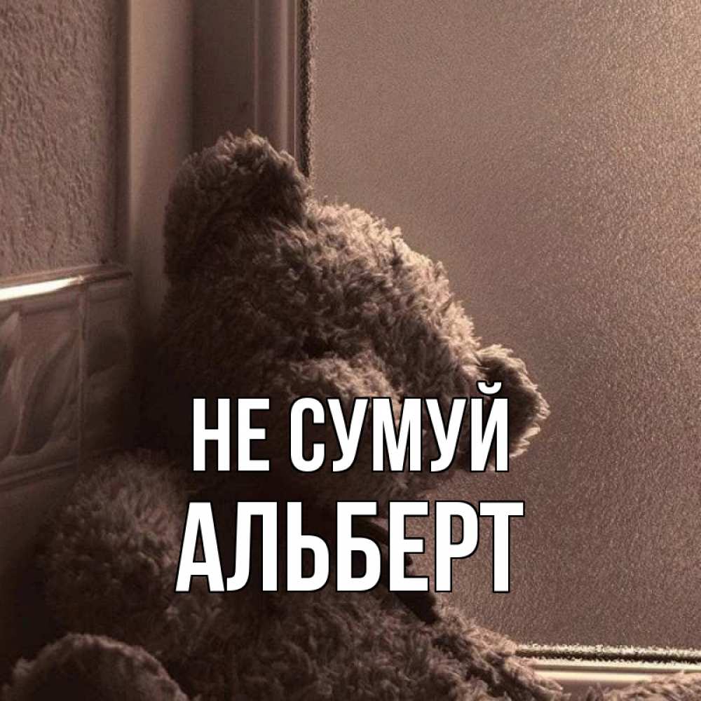 Открытка на каждый день з підписом, Альберт Не сумуй стекол рефленое Прикольна листівка з побажанням онлайн скачати безкоштовно 