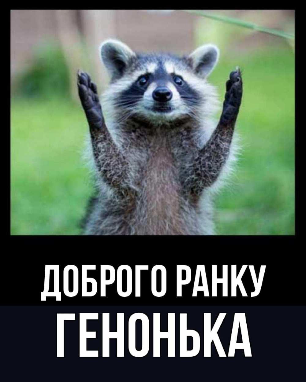 Открытка на каждый день з підписом, Генонька Доброго ранку хорошее настроение утречком Прикольна листівка з побажанням онлайн скачати безкоштовно 