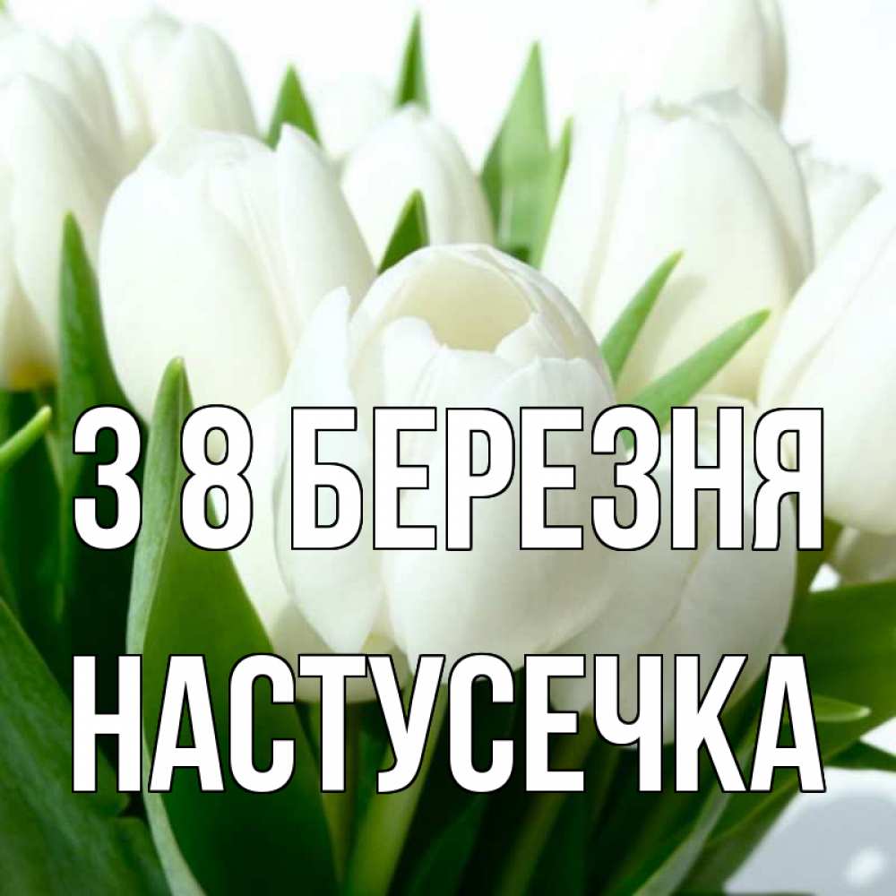 Открытка на каждый день з підписом, Настусечка З 8 БЕРЕЗНЯ цветы Прикольна листівка з побажанням онлайн скачати безкоштовно 