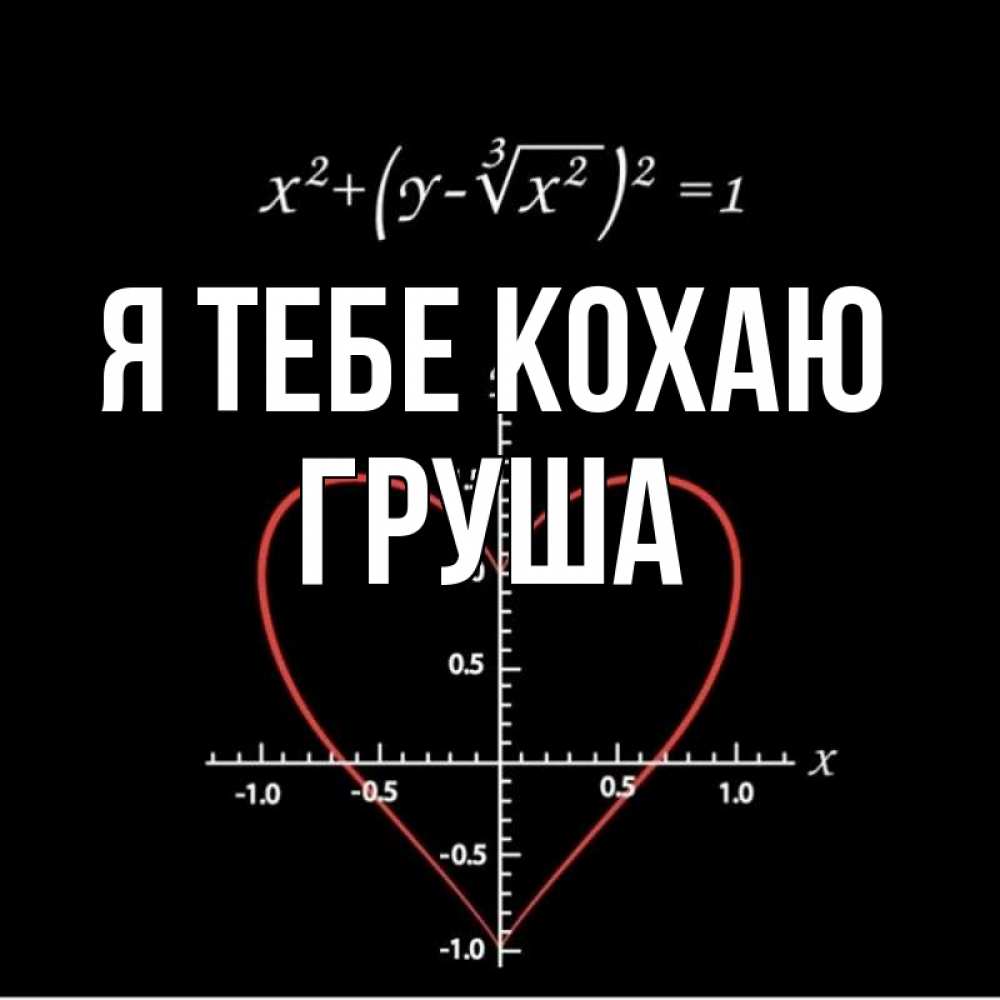 Открытка на каждый день з підписом, Груша Я тебе кохаю сердечная формула Прикольна листівка з побажанням онлайн скачати безкоштовно 