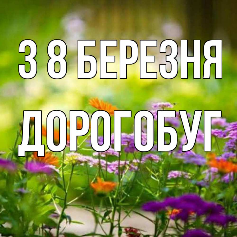 Открытка на каждый день з підписом, Дорогобуг З 8 БЕРЕЗНЯ цветы Прикольна листівка з побажанням онлайн скачати безкоштовно 