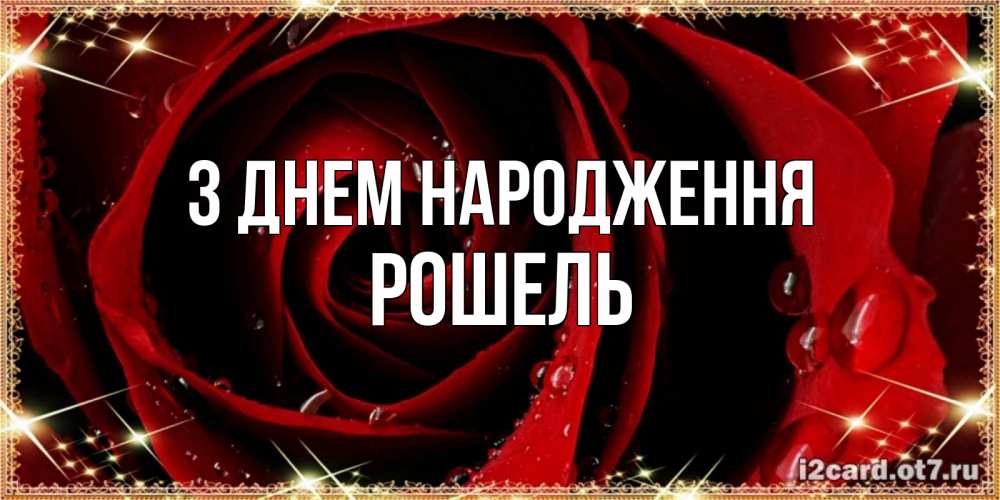 Открытка на каждый день з підписом, Рошель З Днем народження цветок в росе на день рождения Прикольна листівка з побажанням онлайн скачати безкоштовно 