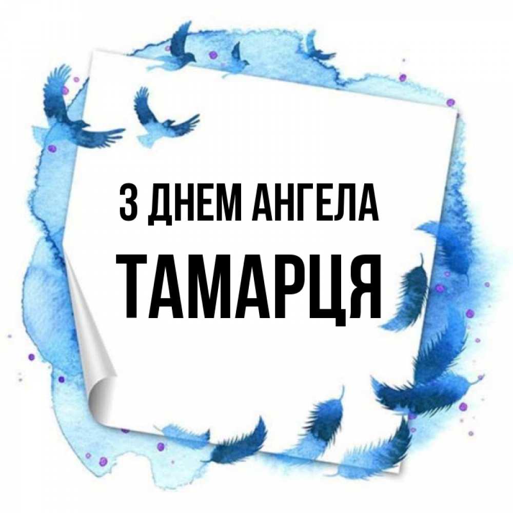 Открытка на каждый день з підписом, Тамарця З Днем ангела красивые птицы летят Прикольна листівка з побажанням онлайн скачати безкоштовно 