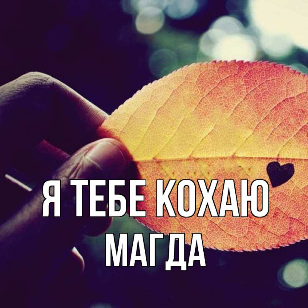 Открытка на каждый день з підписом, Магда Я тебе кохаю держу лист Прикольна листівка з побажанням онлайн скачати безкоштовно 