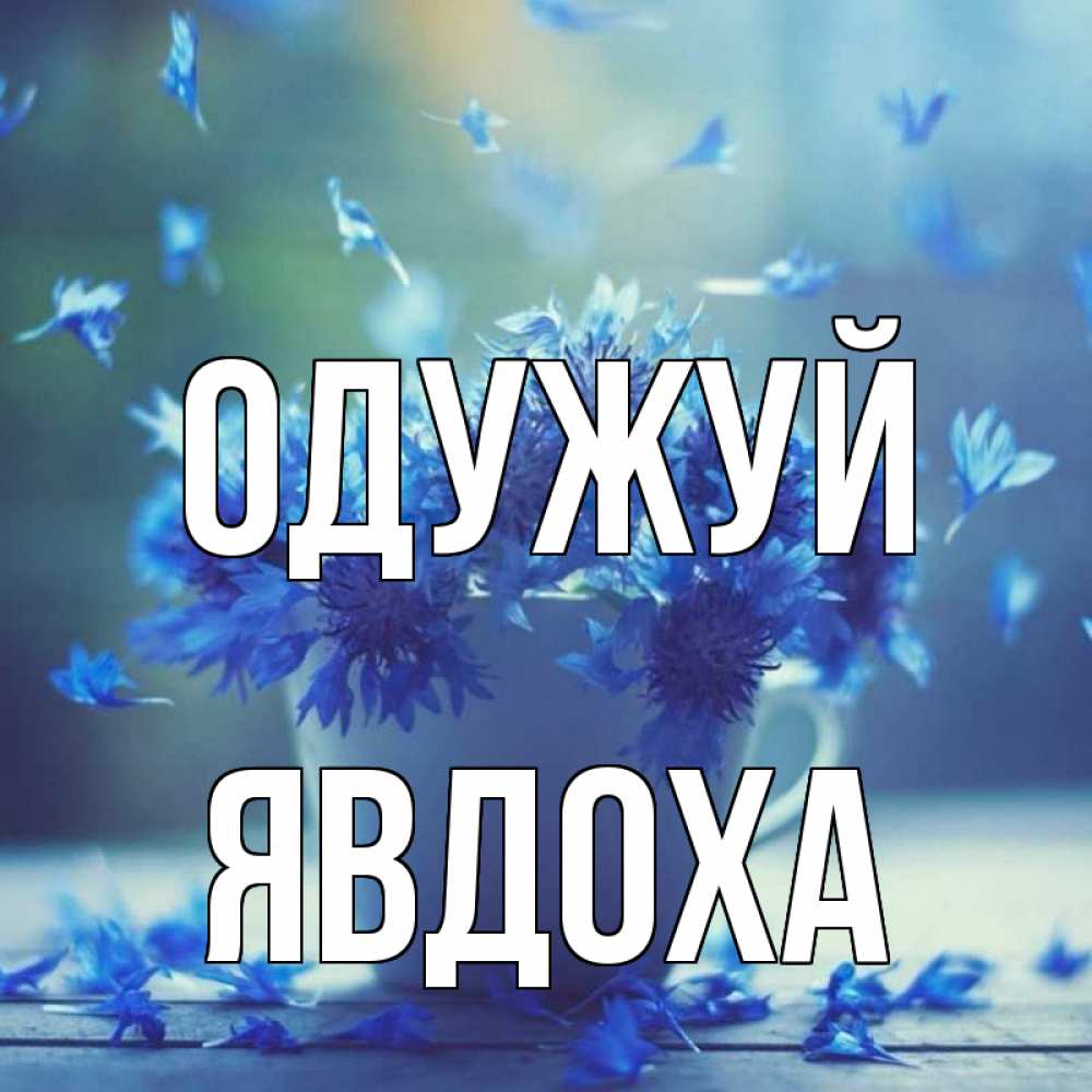 Открытка на каждый день з підписом, Явдоха Одужуй кружка с зельем и цветами Прикольна листівка з побажанням онлайн скачати безкоштовно 