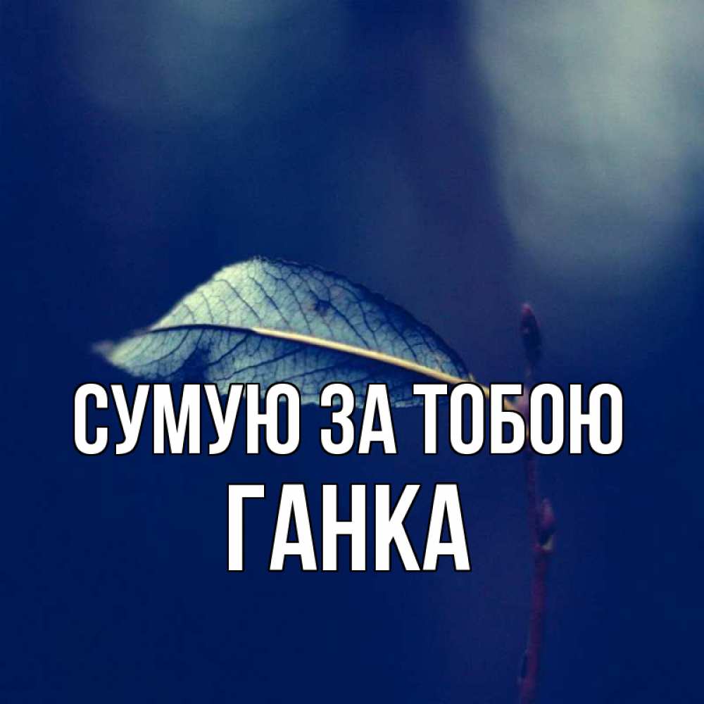 Открытка на каждый день з підписом, Ганка Сумую за тобою одна ветка 1 Прикольна листівка з побажанням онлайн скачати безкоштовно 