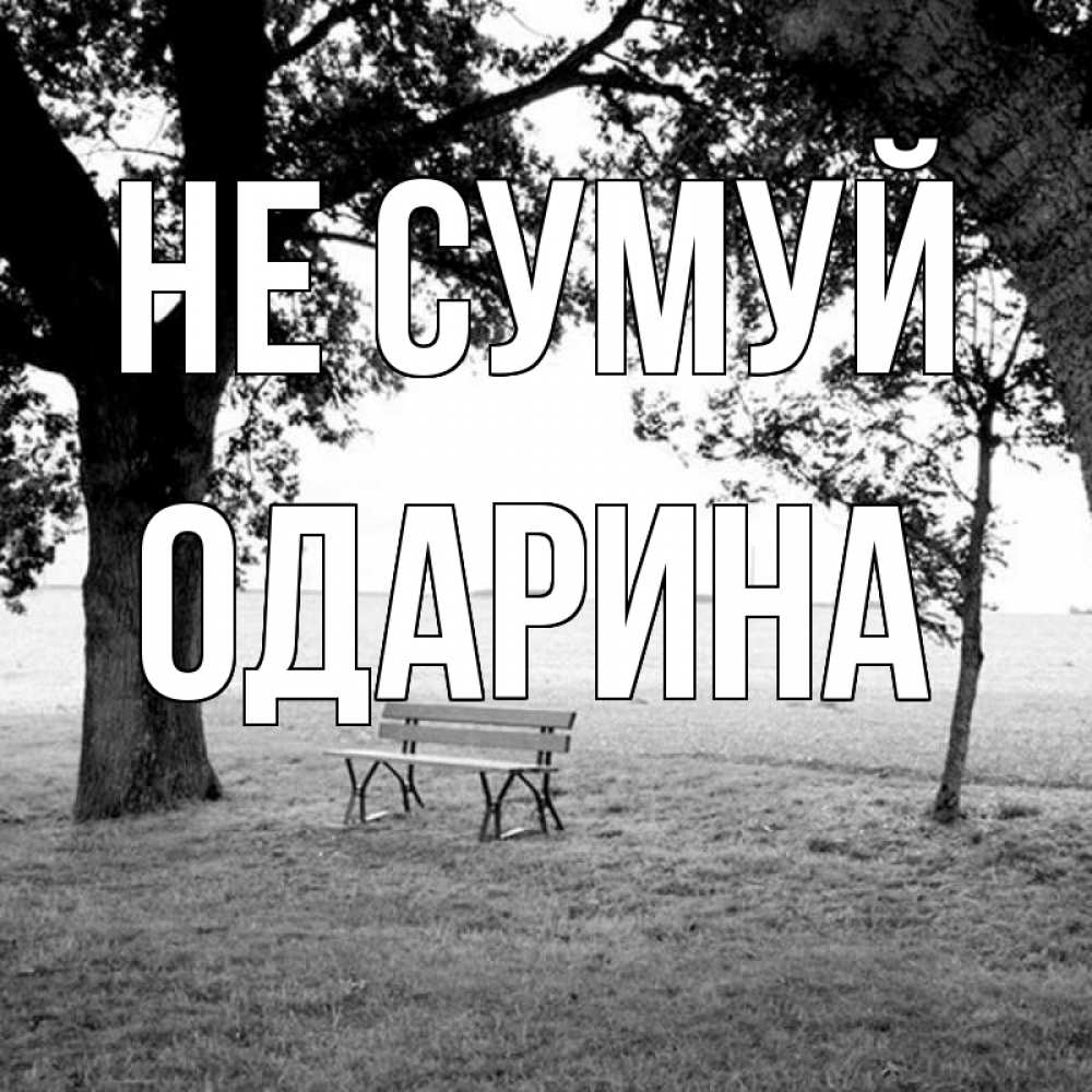 Открытка на каждый день з підписом, Одарина Не сумуй мощное дерево Прикольна листівка з побажанням онлайн скачати безкоштовно 