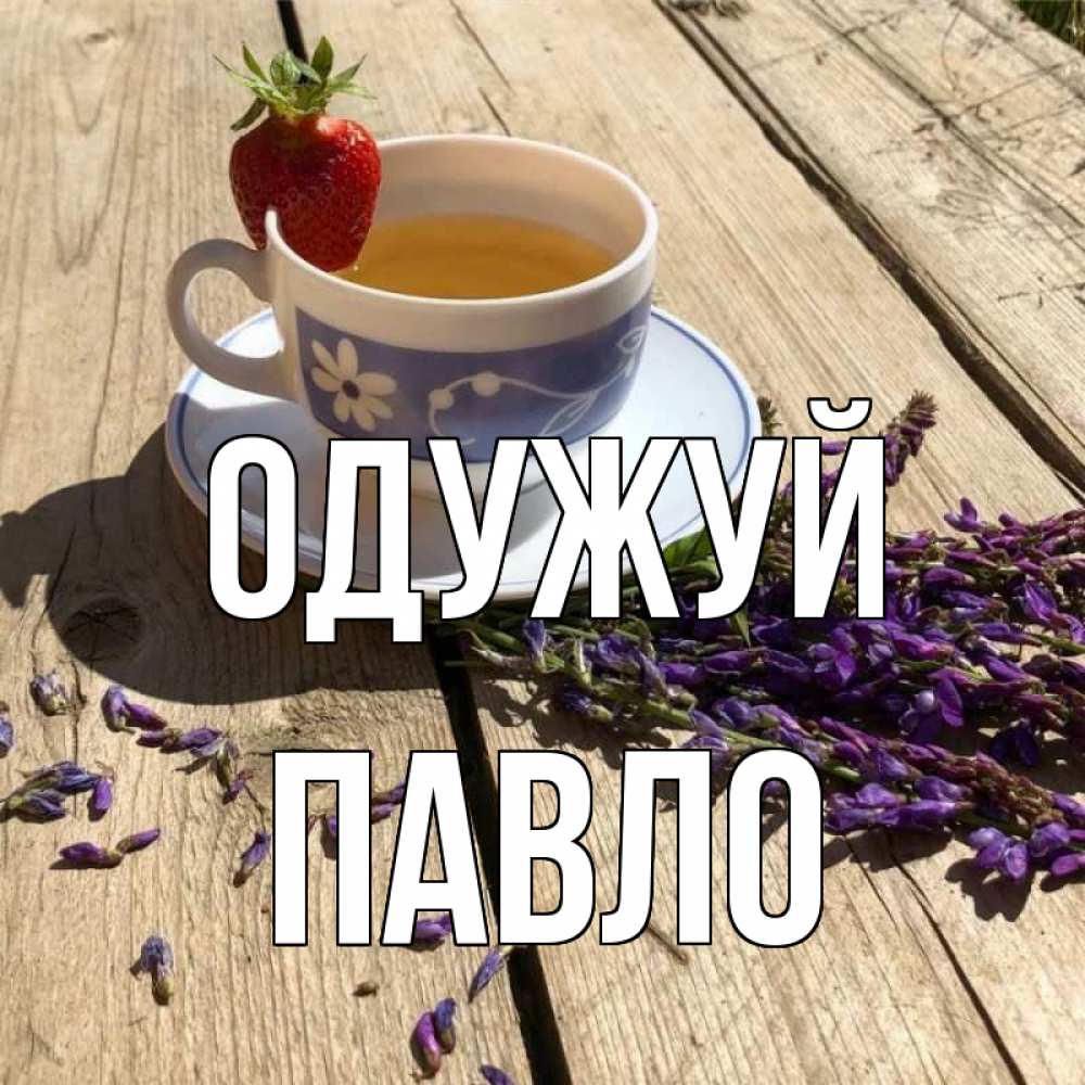 Открытка на каждый день з підписом, Павло Одужуй чай Прикольна листівка з побажанням онлайн скачати безкоштовно 