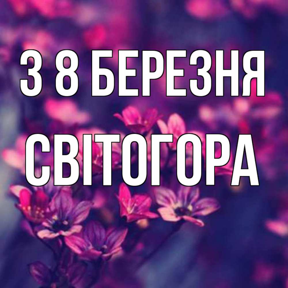 Открытка на каждый день з підписом, Світогора З 8 БЕРЕЗНЯ небольшие цветы 1 Прикольна листівка з побажанням онлайн скачати безкоштовно 