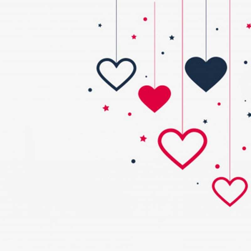 Открытка сердечки на ниточках  красное и черное  Бажаю тобі успіху 