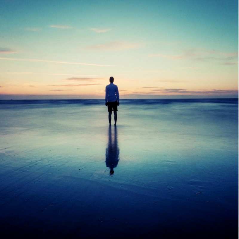 Открытка одиночество на льду  зима  Сумую за тобою 