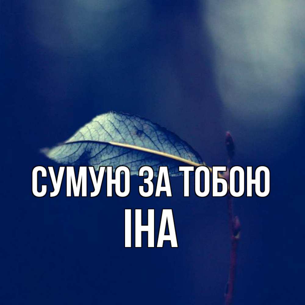 Открытка на каждый день з підписом, Іна Сумую за тобою одна ветка 1 Прикольна листівка з побажанням онлайн скачати безкоштовно 