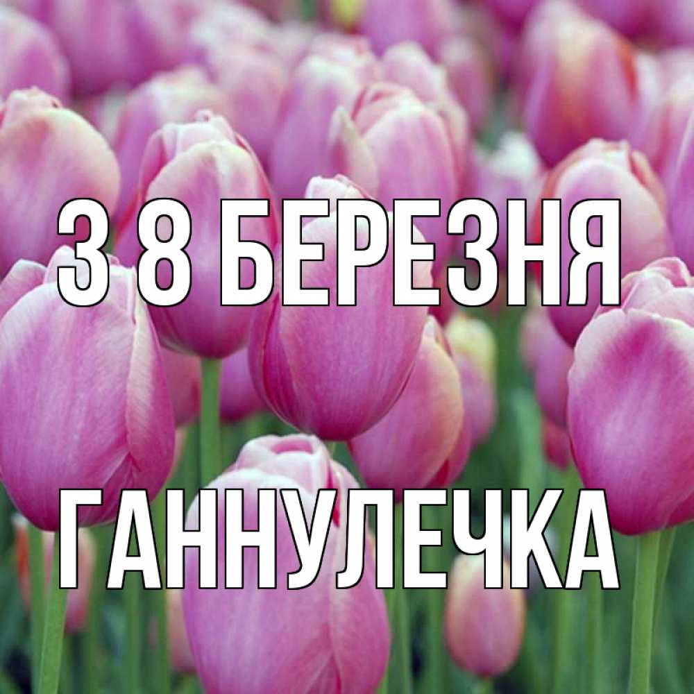 Открытка на каждый день з підписом, Ганнулечка З 8 БЕРЕЗНЯ на международный женский день 3 Прикольна листівка з побажанням онлайн скачати безкоштовно 