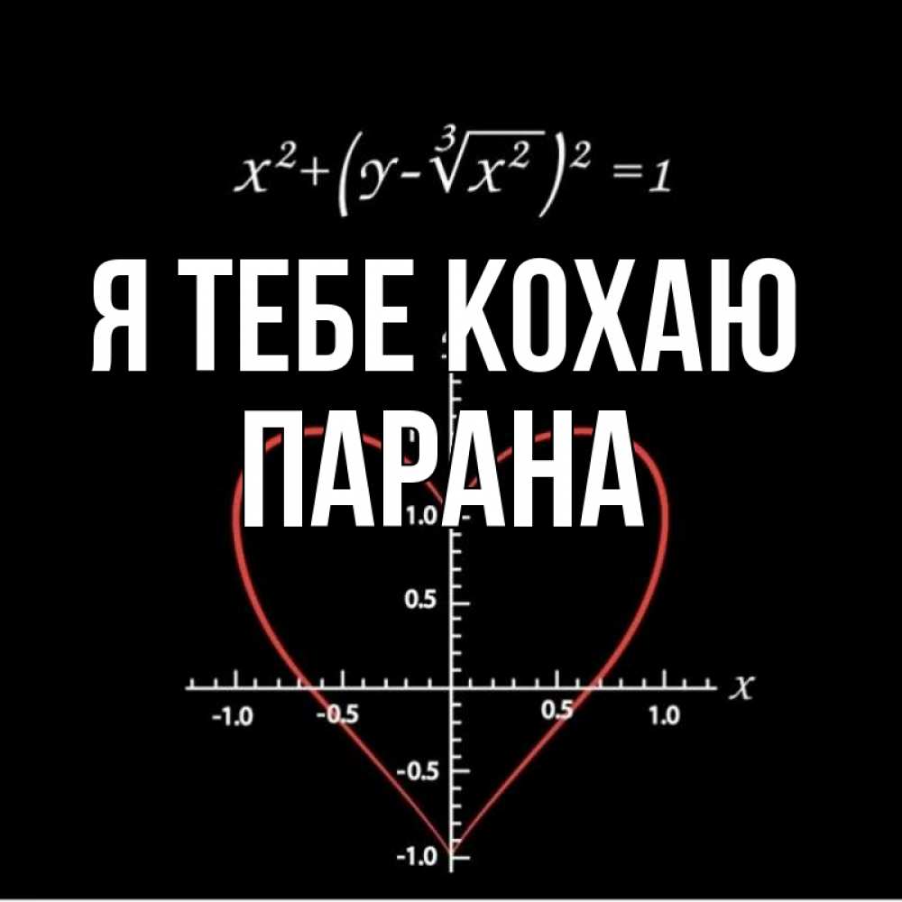 Открытка на каждый день з підписом, Парана Я тебе кохаю сердечная формула Прикольна листівка з побажанням онлайн скачати безкоштовно 