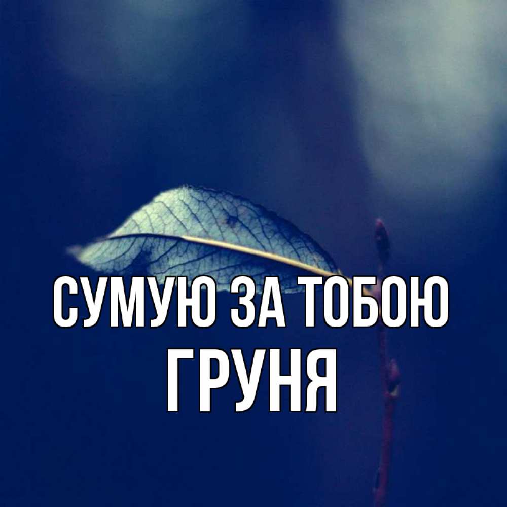Открытка на каждый день з підписом, Груня Сумую за тобою одна ветка 1 Прикольна листівка з побажанням онлайн скачати безкоштовно 