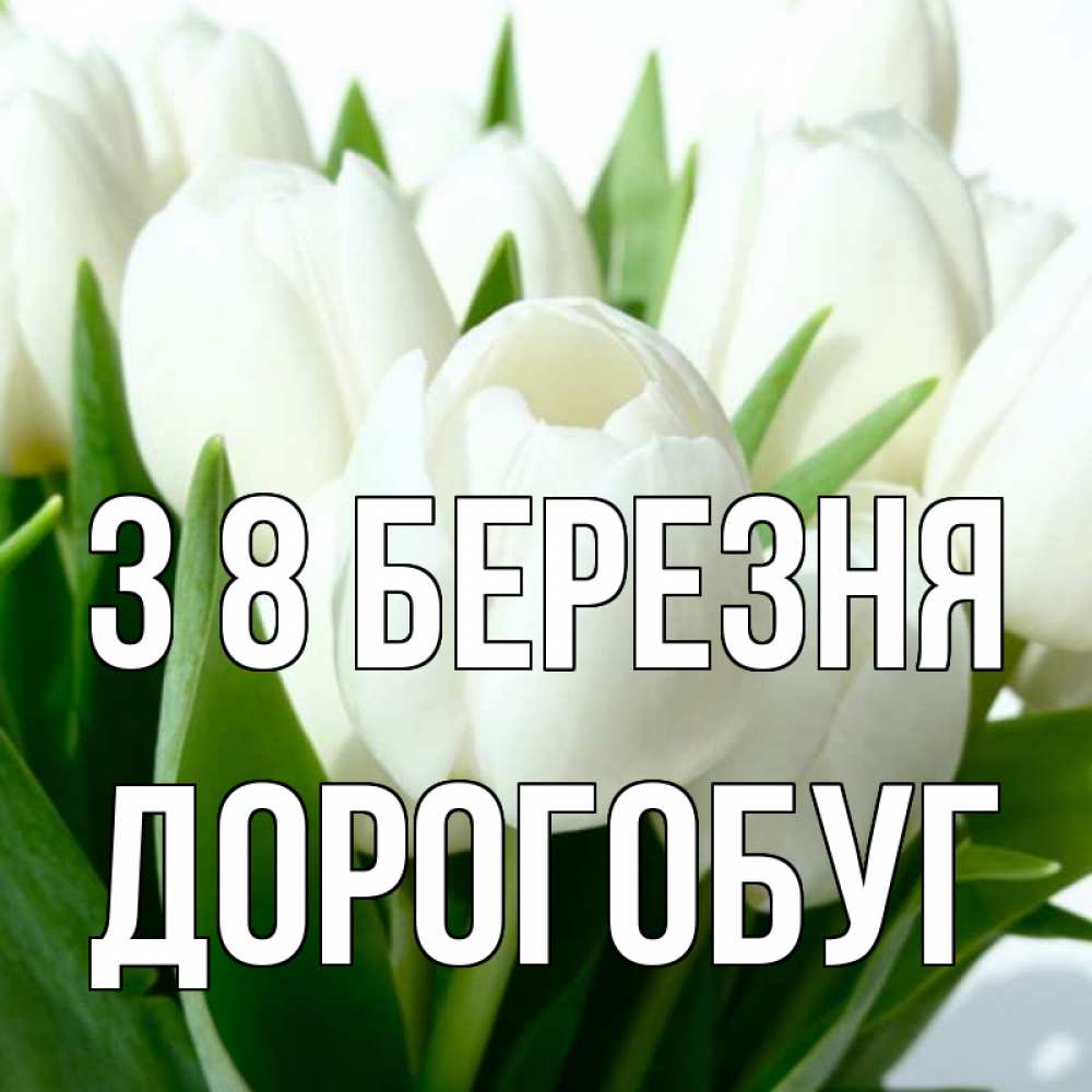 Открытка на каждый день з підписом, Дорогобуг З 8 БЕРЕЗНЯ цветы Прикольна листівка з побажанням онлайн скачати безкоштовно 