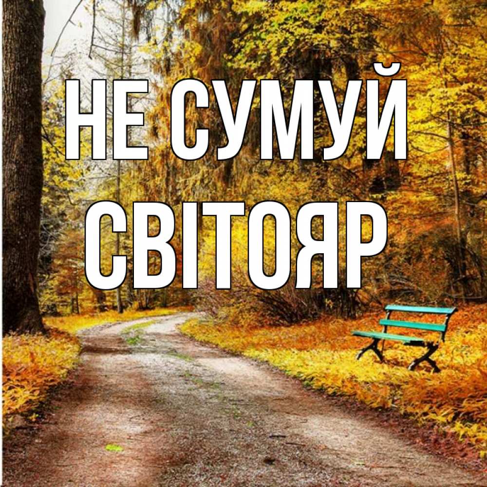 Открытка на каждый день з підписом, Світояр Не сумуй зеленая лавочка Прикольна листівка з побажанням онлайн скачати безкоштовно 