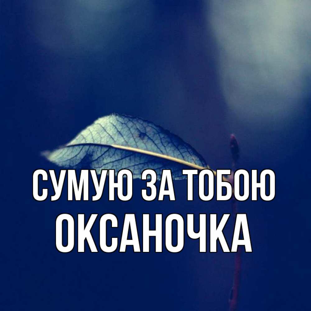 Открытка на каждый день з підписом, Оксаночка Сумую за тобою одна ветка 1 Прикольна листівка з побажанням онлайн скачати безкоштовно 