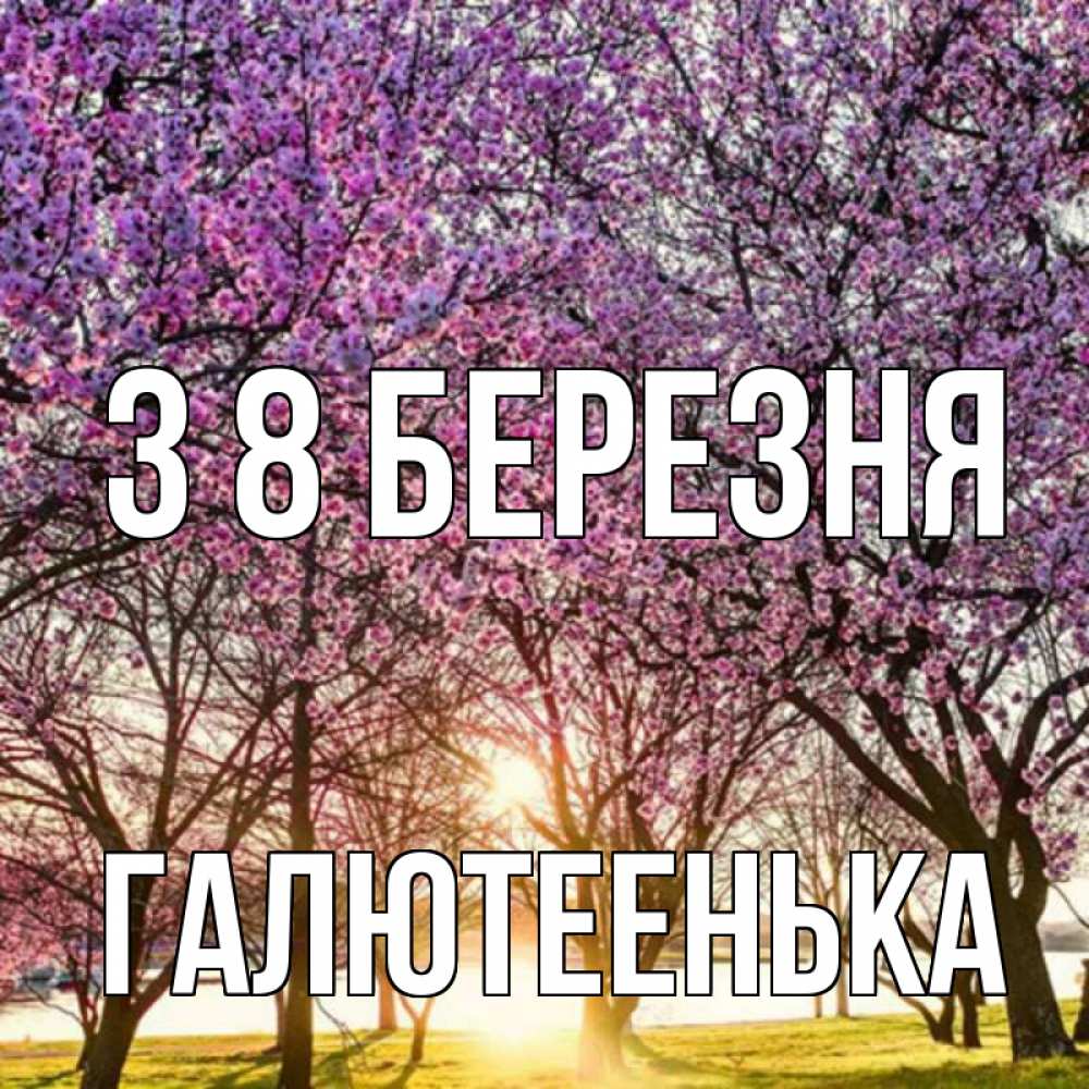 Открытка на каждый день з підписом, Галютеенька З 8 БЕРЕЗНЯ международный женский день Прикольна листівка з побажанням онлайн скачати безкоштовно 