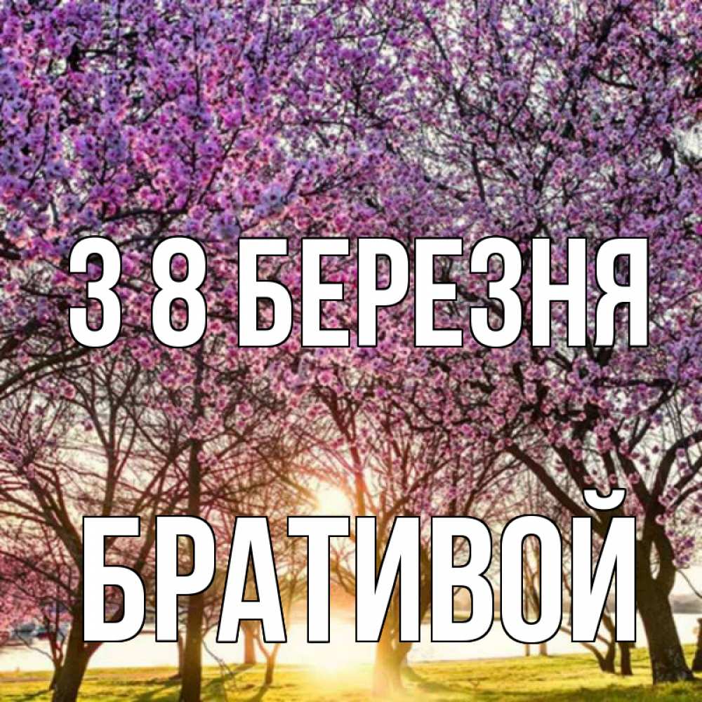 Открытка на каждый день з підписом, Бративой З 8 БЕРЕЗНЯ международный женский день Прикольна листівка з побажанням онлайн скачати безкоштовно 