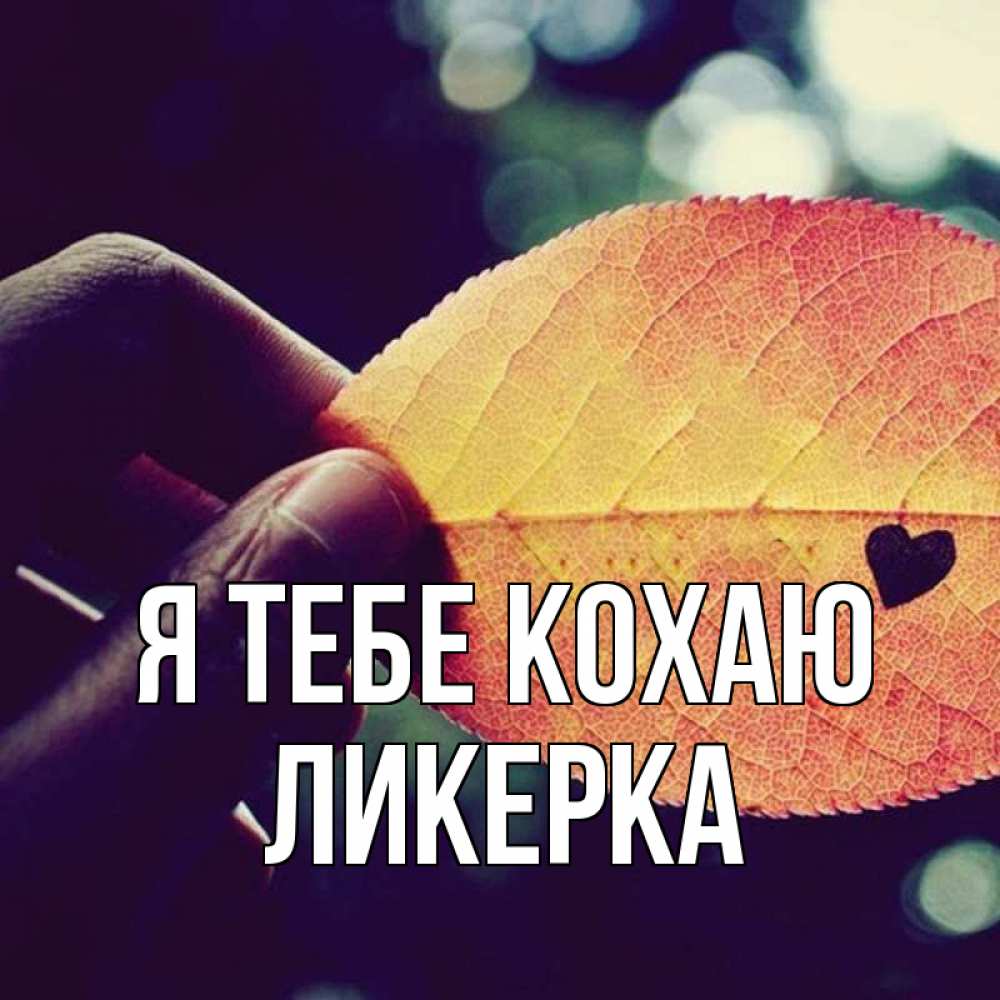 Открытка на каждый день з підписом, Ликерка Я тебе кохаю держу лист Прикольна листівка з побажанням онлайн скачати безкоштовно 