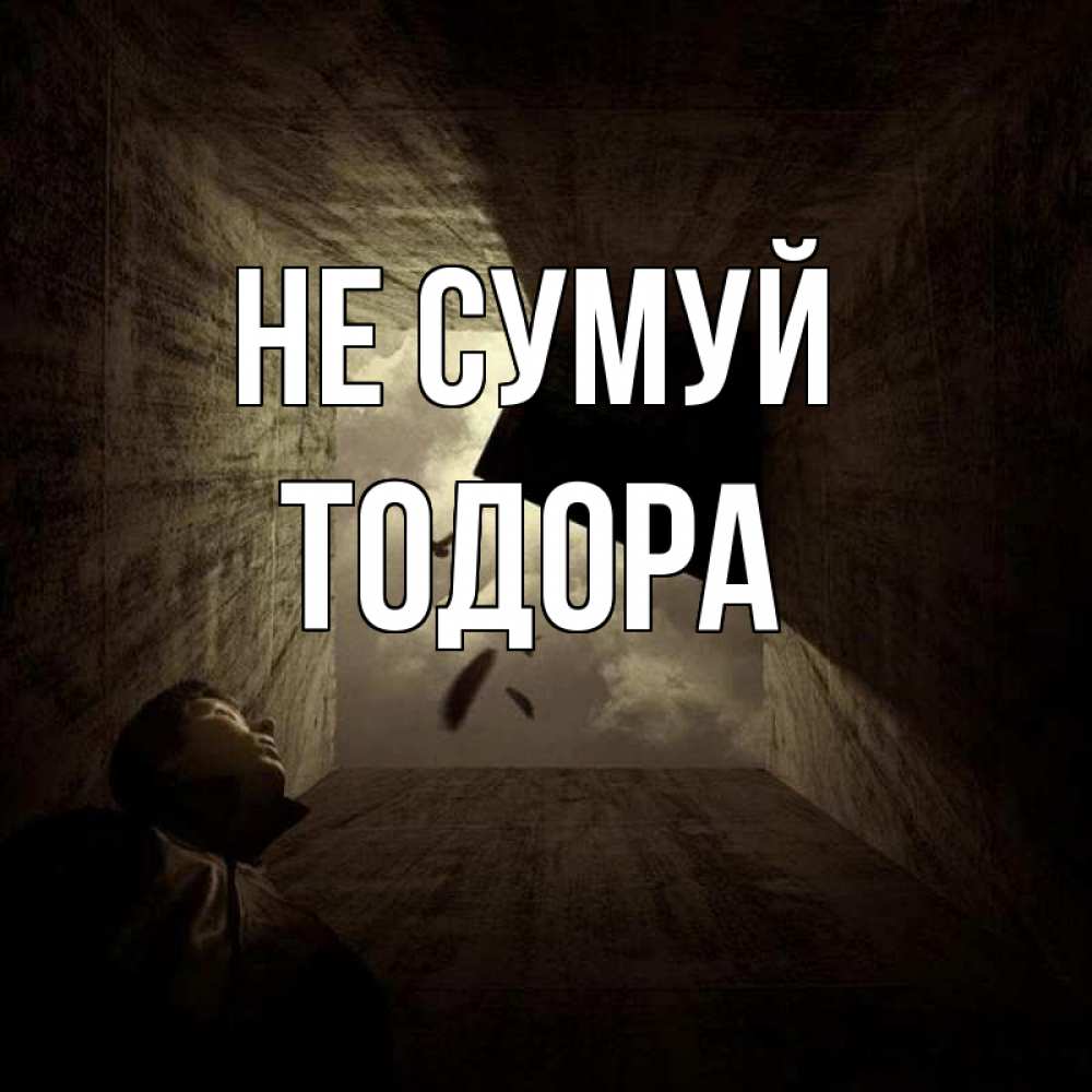 Открытка на каждый день з підписом, Тодора Не сумуй жуть Прикольна листівка з побажанням онлайн скачати безкоштовно 