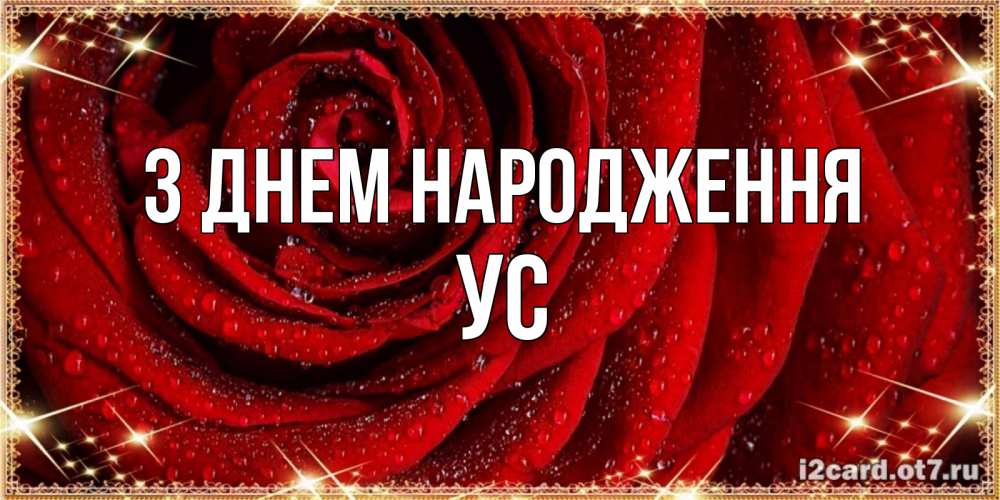 Открытка на каждый день з підписом, Ус З Днем народження роса на розе блестящая в лучах солнца Прикольна листівка з побажанням онлайн скачати безкоштовно 