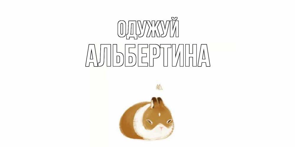 Открытка на каждый день з підписом, Альбертина Одужуй морская свинка на открытке с пожеланиями не болеть Прикольна листівка з побажанням онлайн скачати безкоштовно 