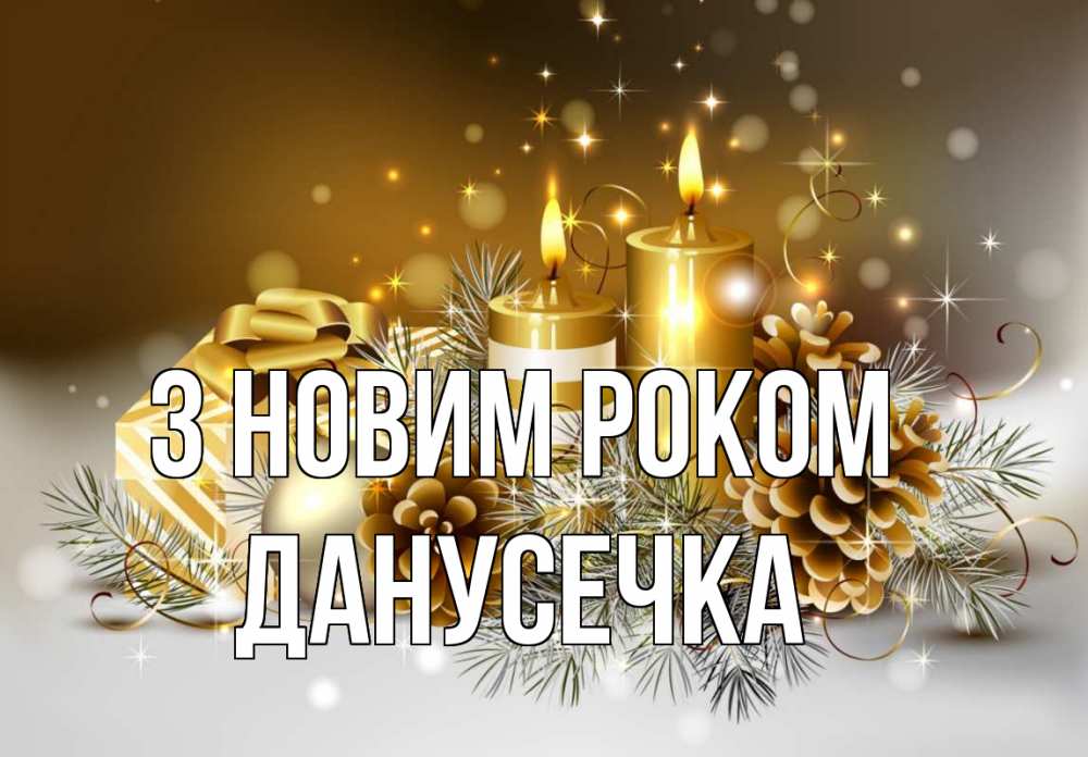Открытка на каждый день з підписом, Данусечка З новим роком новый год Прикольна листівка з побажанням онлайн скачати безкоштовно 