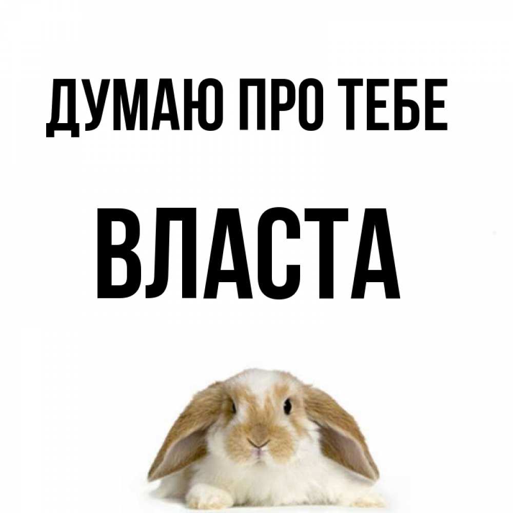 Открытка на каждый день з підписом, Власта Думаю про тебе подписать своими руками онлайн Прикольна листівка з побажанням онлайн скачати безкоштовно 