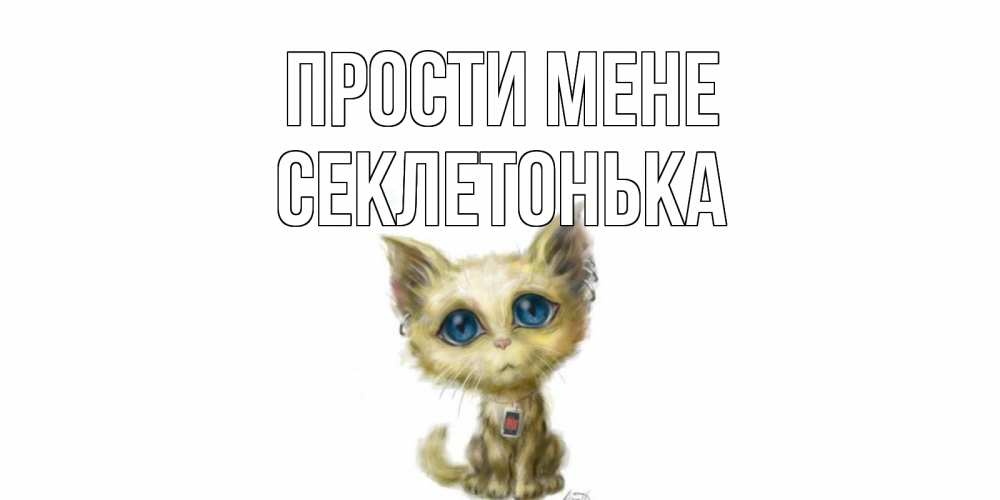 Открытка на каждый день з підписом, Секлетонька Прости мене прости меня открытка с котиком Прикольна листівка з побажанням онлайн скачати безкоштовно 