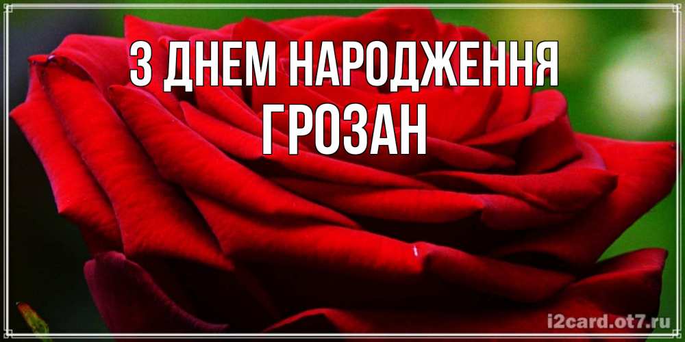 Открытка на каждый день з підписом, Грозан З Днем народження розочка очень красивая Прикольна листівка з побажанням онлайн скачати безкоштовно 