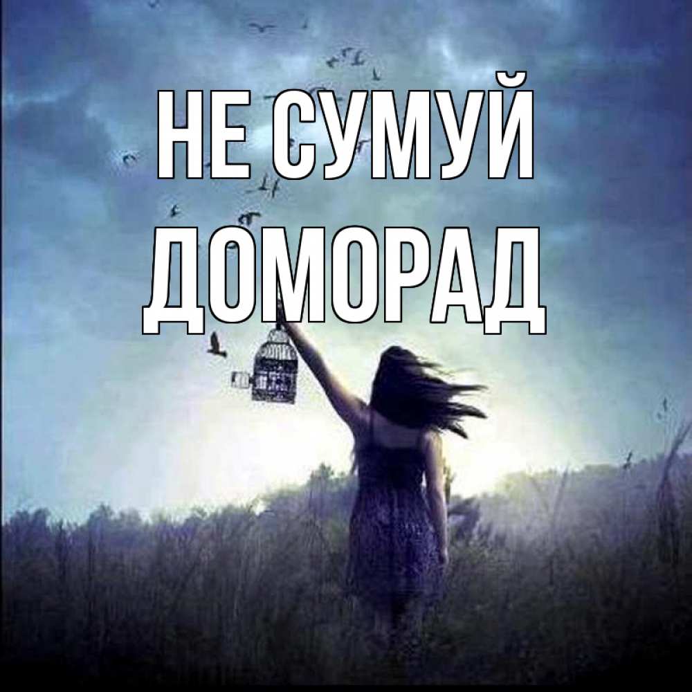 Открытка на каждый день з підписом, Доморад Не сумуй на волю Прикольна листівка з побажанням онлайн скачати безкоштовно 