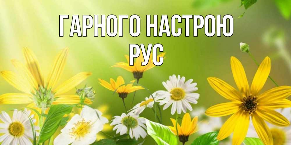 Открытка на каждый день з підписом, Рус Гарного настрою цветы Прикольна листівка з побажанням онлайн скачати безкоштовно 