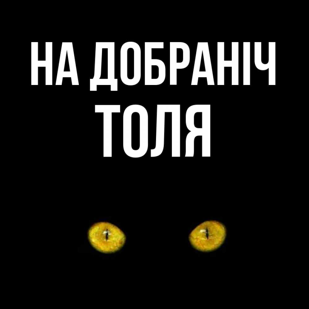 Открытка на каждый день з підписом, Толя На добраніч сладких снов бесстрашный мой дружочек Прикольна листівка з побажанням онлайн скачати безкоштовно 