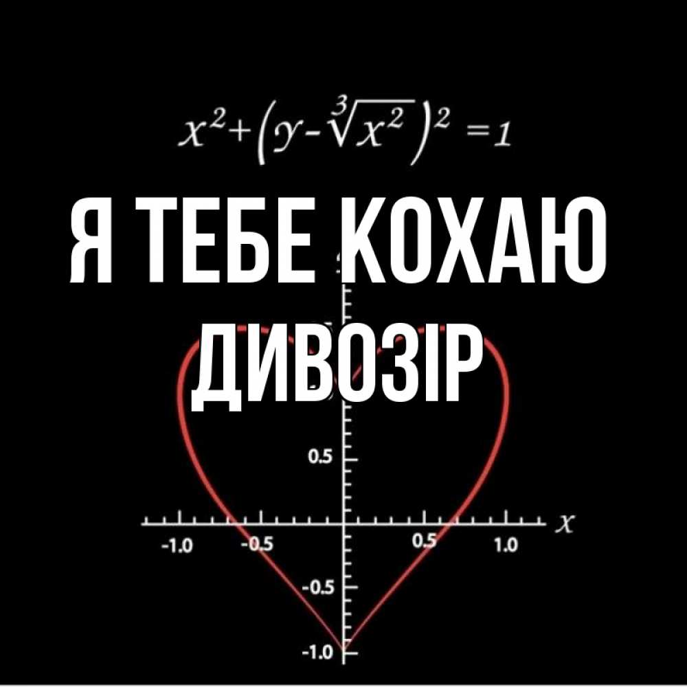 Открытка на каждый день з підписом, Дивозір Я тебе кохаю сердечная формула Прикольна листівка з побажанням онлайн скачати безкоштовно 